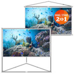 Jaeilplm 100 inch 2 in 1 portable projector screen
