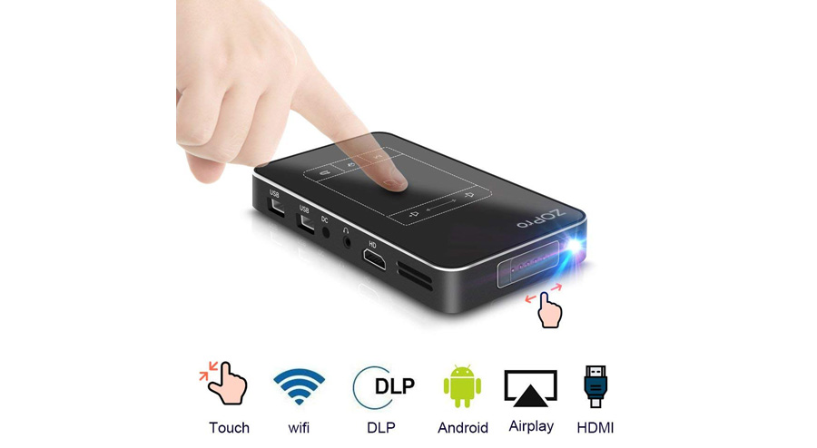 ZOPro Mini Smart Video Projector with 120'' Display