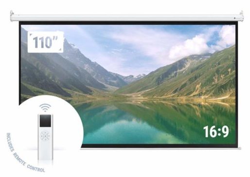 motorized projector screen with remote